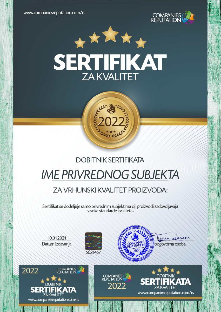 Digitalni sertifikat sa banerima